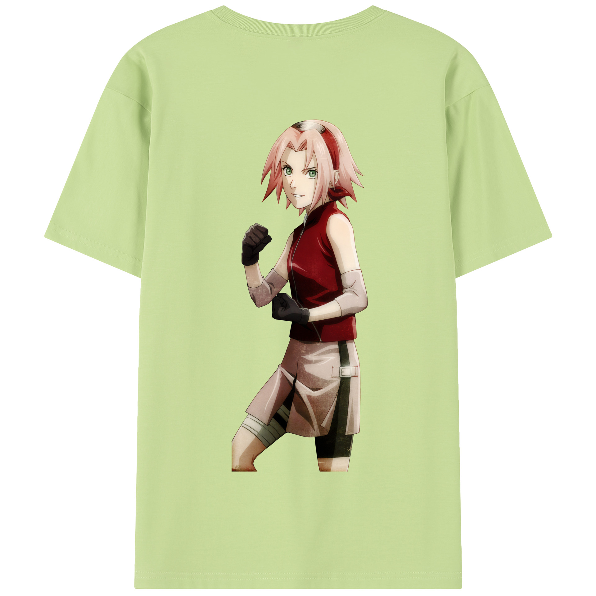 （画像用） NARUTO -ナルト- 春野サクラ Haruno Sakura 綿100％半袖Tシャツ（背面プリント）